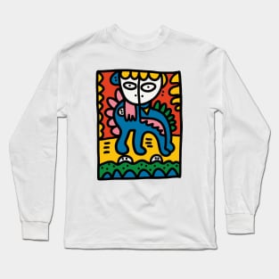 Colorful Graffiti Creature Long Sleeve T-Shirt